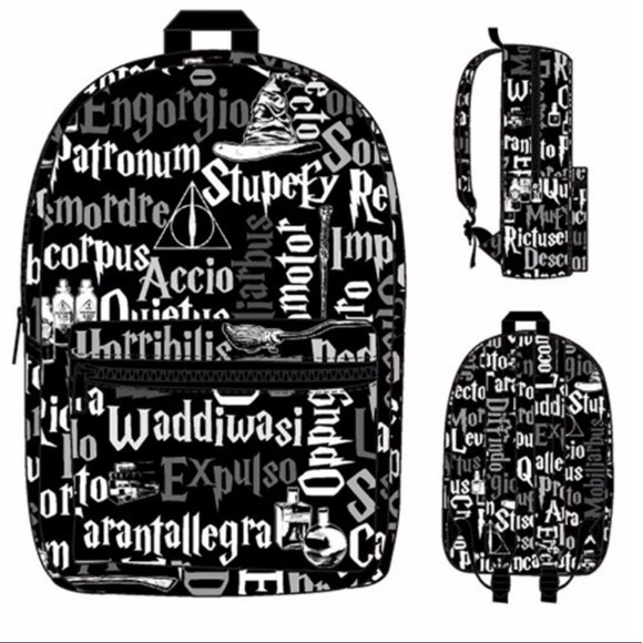 Harry Potter: Spells All About Print Backpack NWT photograph about Printable Harry Potter Spells identify Harry Potter: Spells All Higher than Print Backpack NWT